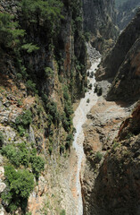 Les gorges d'Aradaina près d'Anopoli dans les Sfakia en Crète