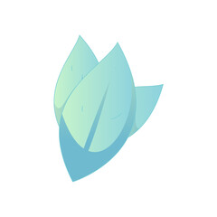 Indoor Potted Plant Vector Flat Gradient Illustration Light Healing Minimalist Nordic Home Aesthetic Asset
