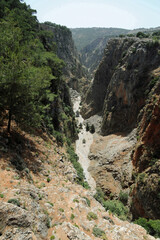 Les gorges d'Aradaina près d'Anopoli dans les Sfakia en Crète