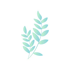 Indoor Potted Plant Vector Flat Gradient Illustration Light Healing Minimalist Nordic Home Aesthetic Asset
