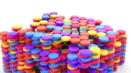 colorful round candy animation - Powered by Adobe