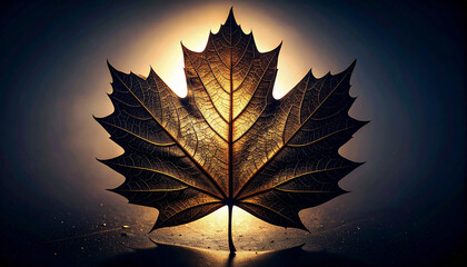 Leaf of Light &ndash; Golden Serenity