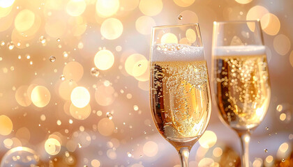 Sparkling Champagne &ndash; A Golden Moment of Celebration