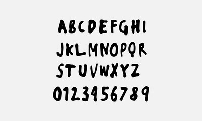 playful handwritten abstract brush alphabet design