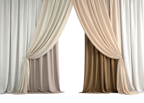 curtains isolated on suitable  background