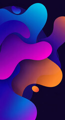 Contemporary Minimalist Liquid Shapes Vector Illustration