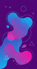 Deep Purple Abstract Background with Glowing Fluid Gradients