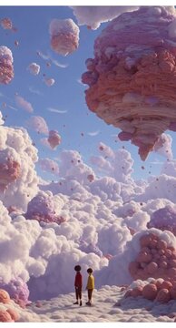 Comic cartoon characters busy in doing something different making children laugh but learn something. Kids reel, post idea.