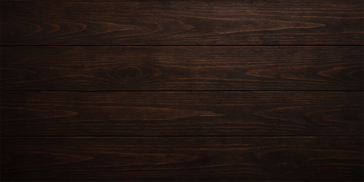 Old brown wood plank surface with natural grain pattern, a dark timber texture for a background or floor