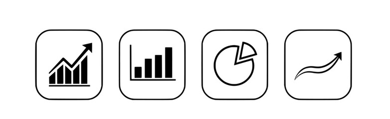 Vecter design Business growth chart diagram infographic data analysis report icon design vector elements graphic resource silhouette
