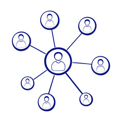 Network in the web vector icon design