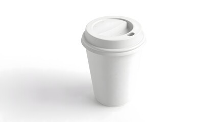 Plain White Coffee Cup for Mockup or Branding Purposes