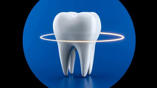 Tooth is shown with a circle around it, which is a symbol of protection