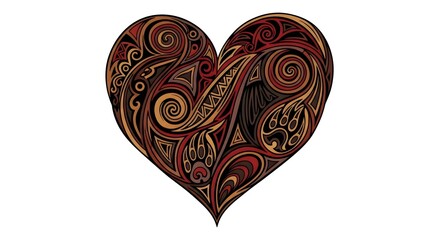 Ornate Heart Vector Illustration