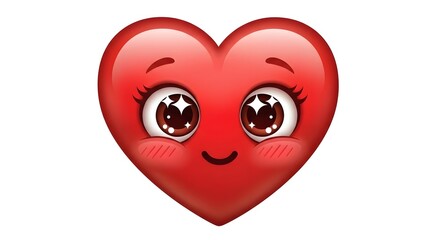 Cute Kawaii Heart Character Illustration