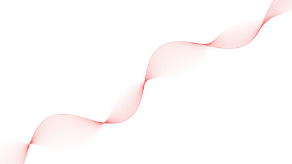 Dynamic red wave on white for modern designs and abstract background texture