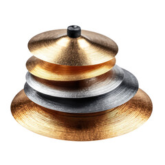 Metallic Cymbals [Transparent Background PNG].