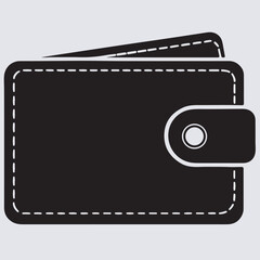 wallet icon silhouette vector art illustration, vector wallet