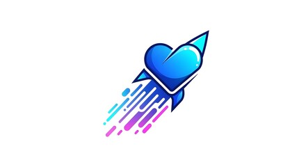 Heart Rocket Illustration