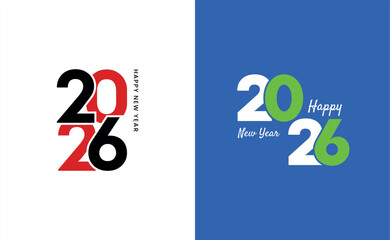 Happy new year 2026 modern design on