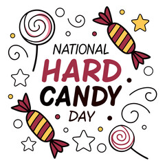NATIONAL HARD CANDY DAY vector illustration isolated on white background