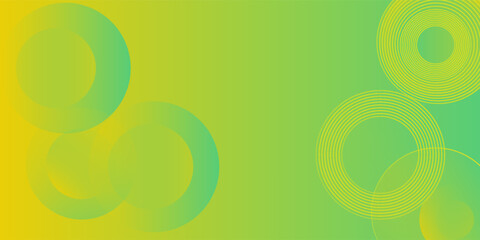 gradient green background with circle theme. Geometric background with abstract circle shapes . for business corporate, brochure, flyer, wallpaper, banner, trendy presentation