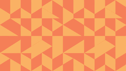 Seamless Geometric Pattern of Orange and Peach Triangles vector illustration