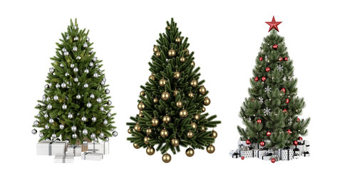 christmas tree isolated on white