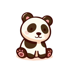 panda illustration on isolated white background