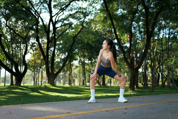 Young woman taking a break after outdoor exercise