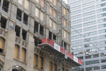 Fototapeta premium construction redevelopment of The United Bldg Condos, 481 University Av, Toronto