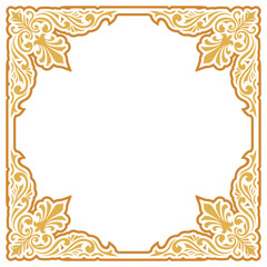 Border frames. Classic vintage-style ornamental frames, vector floral patterns, leaf carvings, antique photo frames.