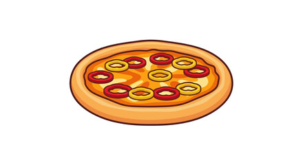 Delicious pizza with toppings ready to be eaten for dinner.