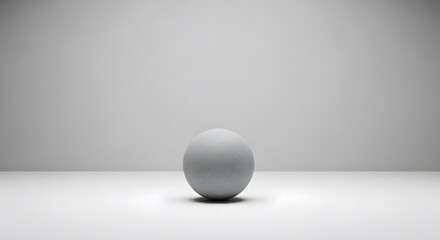 Minimalist egg form on white surface isolated with soft lighting and shadows