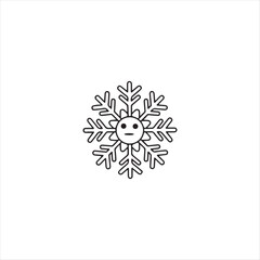 Smiling Snowflake Icon