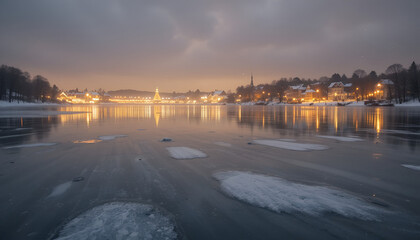 sunrise over the river