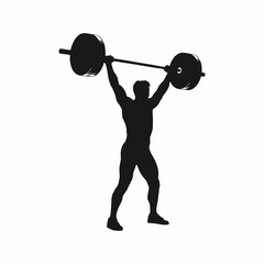 weightlifting vector silhouette