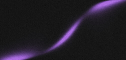 Dark black textured backdrop with glowing purple abstract wave grainy gradient shape dynamic noise futuristic design