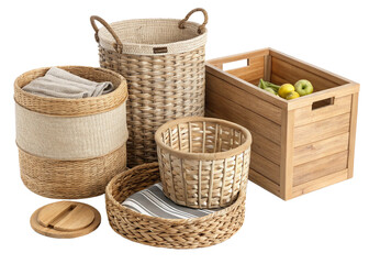 storage baskets isolated on perfect background 2