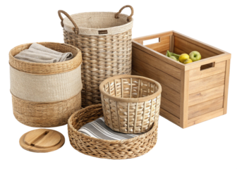 storage baskets isolated on perfect background 2