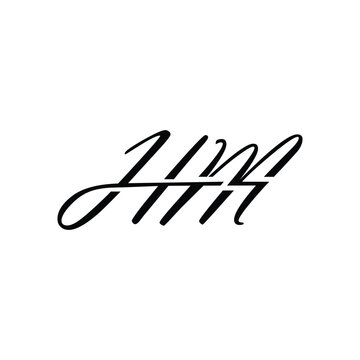   HM letter background vector design, HM logo design.