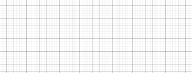 Seamless grid background with graph paper texture and grey lines pattern. Minimal vector layout with outline suitable for notebook, note, school, plotting, journal and bullet journal design. © A_Y_N