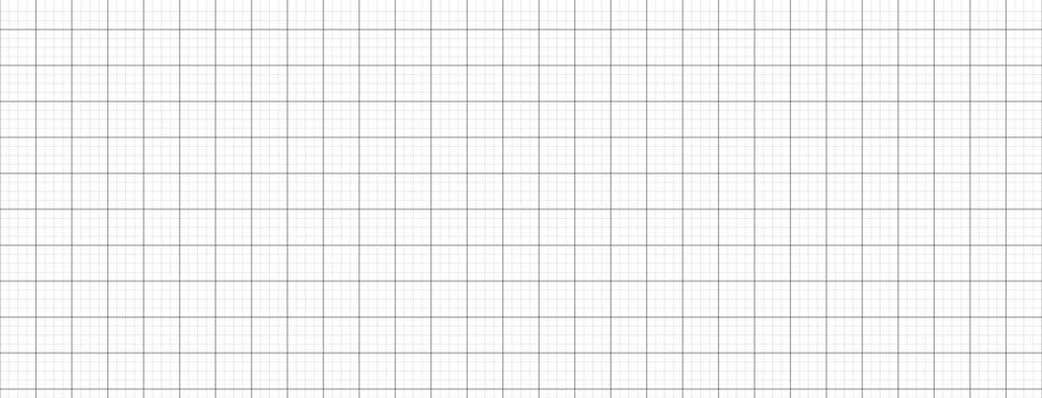 Seamless grid background with graph paper texture and grey lines pattern. Minimal vector layout with outline suitable for notebook, note, school, plotting, journal and bullet journal design.