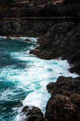 Obraz premium Rocky coast line on Fuerteventura