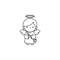 Cute Angel Character Illustration
