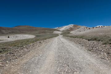 Remote Dirt Road Leading to Patriarch Grove in the White Mountains, California.