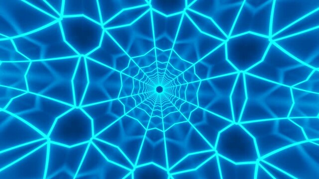 Kaleidoscope Geometry Mandala Background: A Mesmerizing Neon Abstract Mosaic with Ornamental Patterns and Symmetrical Visual Textures
