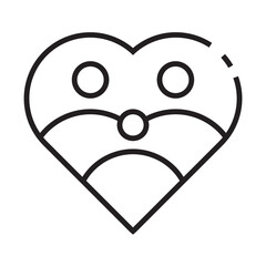 heart line icon, love line icon, vektor