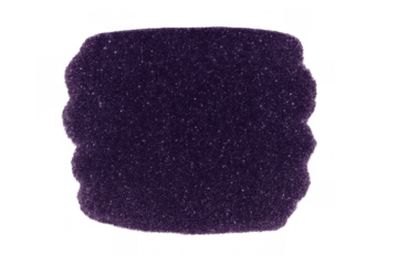 Purple glitter textured paint stroke or cosmetic swatch with shimmer and sparkle, isolated on transparent background