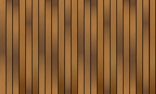 Realistic brown wooden slat panel with vertical lines, natural timber texture perfect for interior design, wall backgrounds, furniture mockups, packaging, and decorative patterns. High-quality seamles